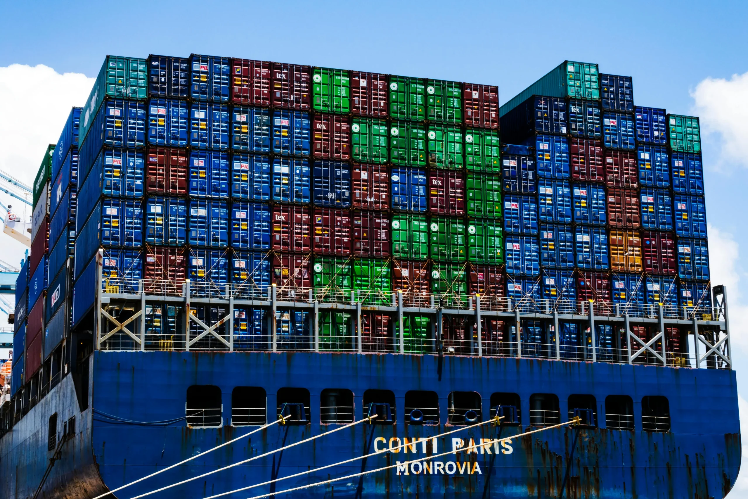 Cargo ship for international relocation service